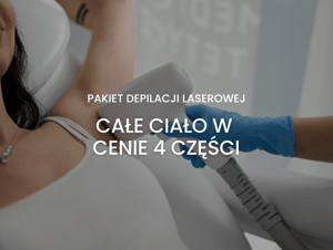 pakiet roczny depilacji laserowej dla kobiet na całe ciało w cenie 4 części pakiet roczny depilacji laserowej dla kobiet na całe ciało w cenie 4 części